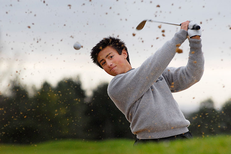 Young golf star Oscar Sharpe
